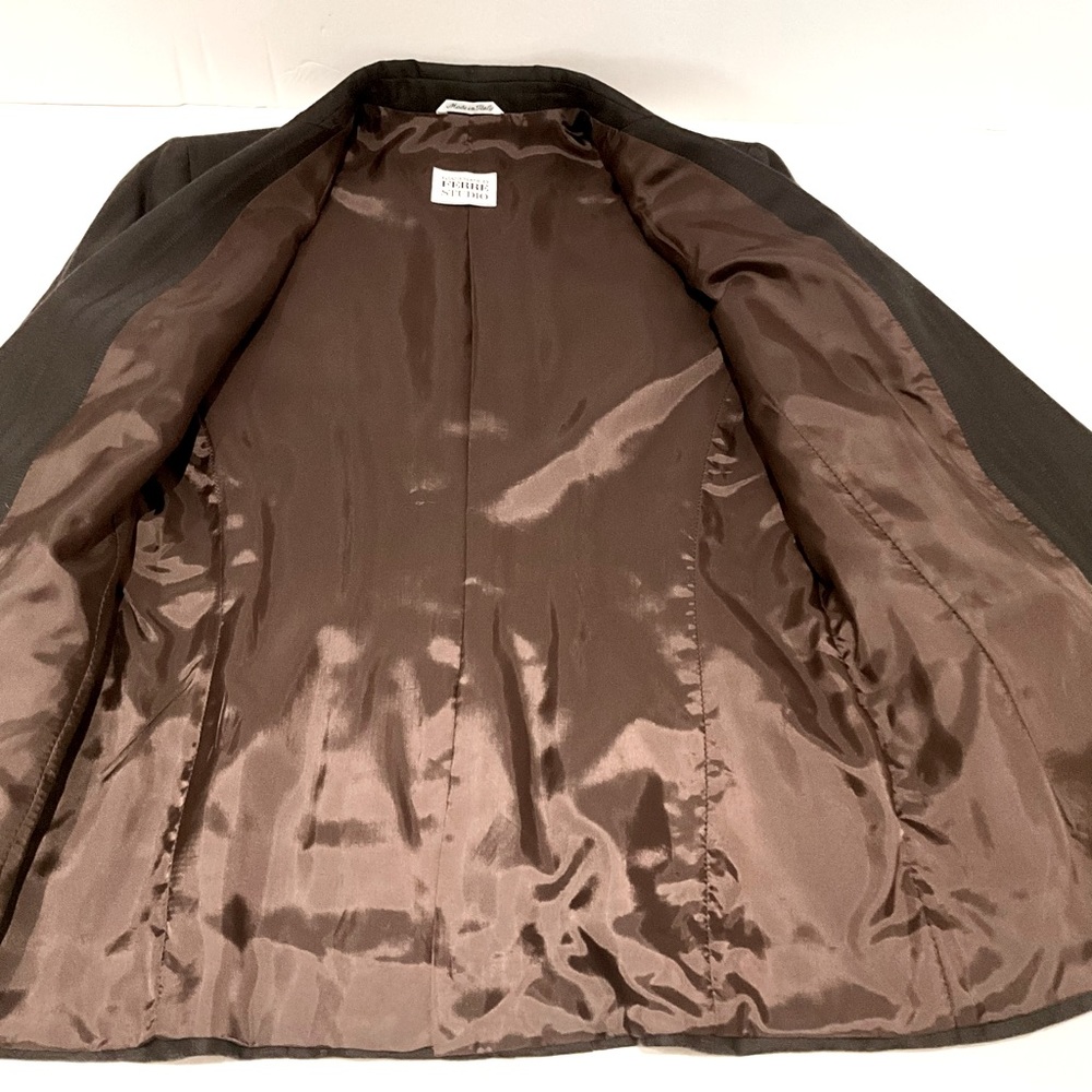GEANFRANCO FERRE STUDIO BROWN COLOR BLAZER. - Picture 7 of 9